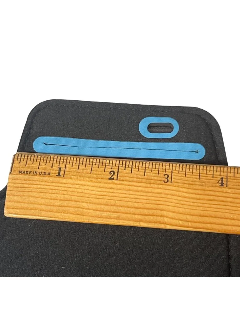 Adjustable Black & Blue Smartphone Armband Transparent Touch Screen Cover